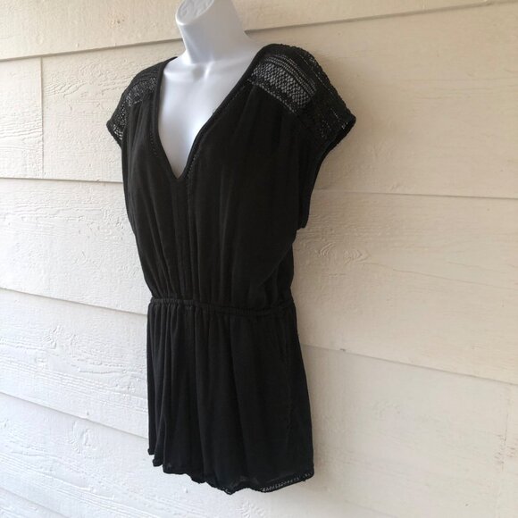 Abercrombie & Fitch Women’s Sz MP Jumper Shorts Black Crochet Detail Pockets - Picture 4 of 16